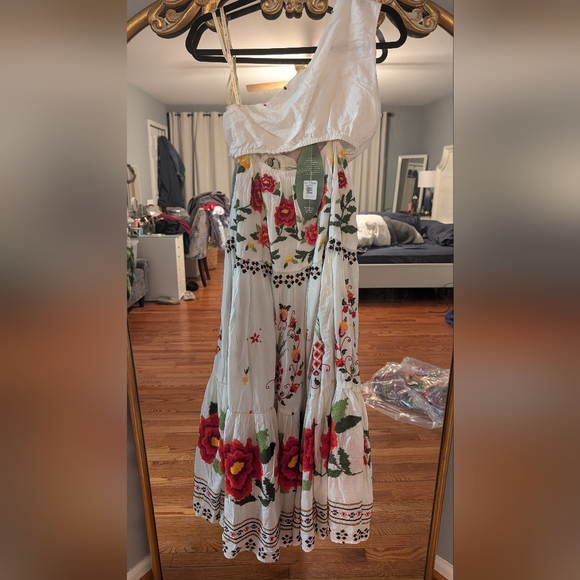 Farm Rio Embroidered Carmina Floral Maxi Dress - Picture 15 of 16